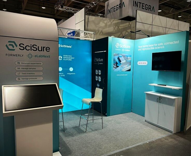 Trade Show Booth for elab Next, The Netherlands at Ilmac 2025, Basel