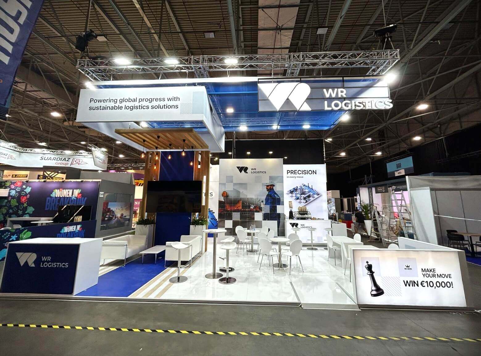 Trade Show Booth for WR logistics, Germany at Breakbulk 2025, Rotterdam