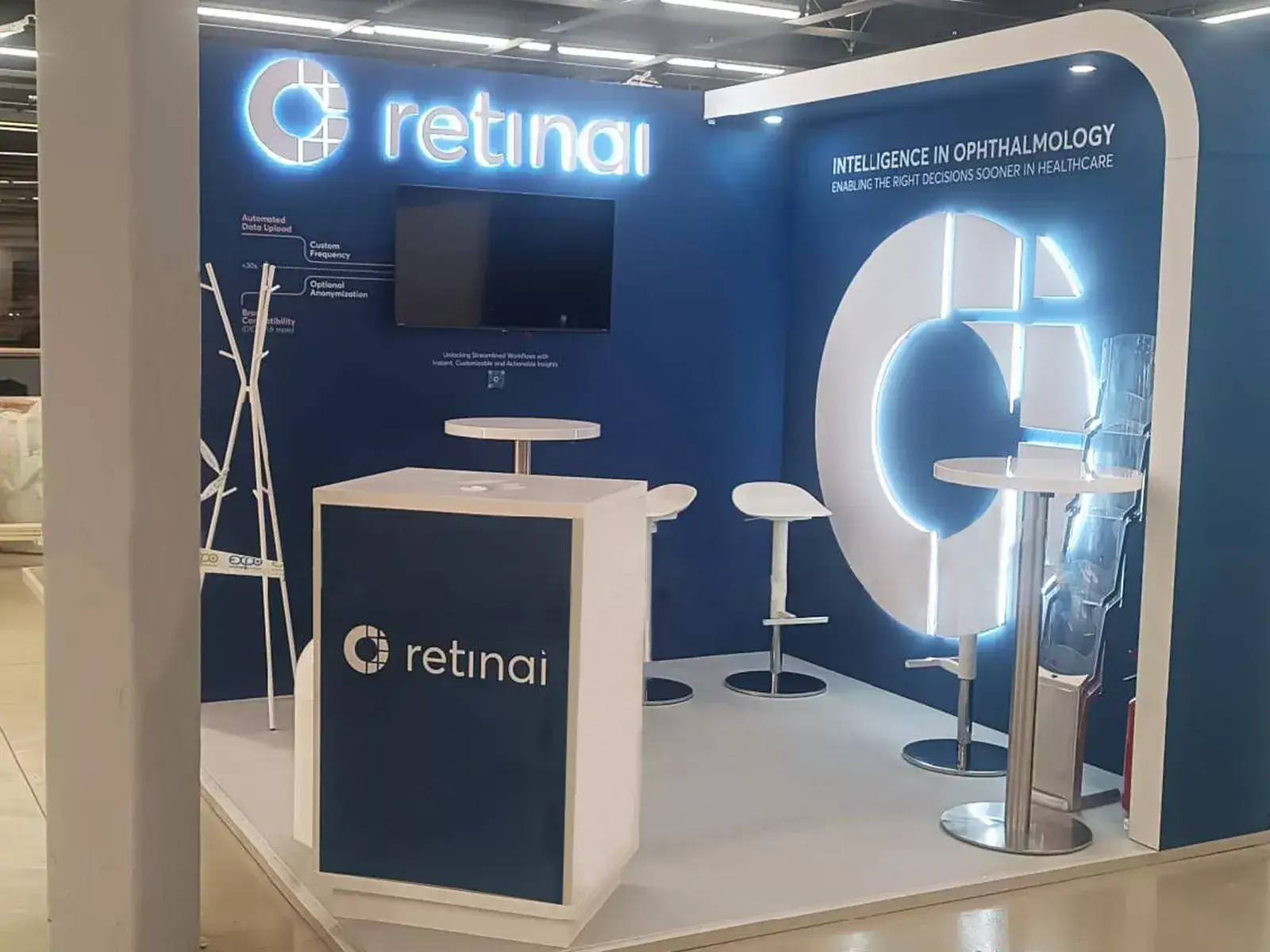 Exhibition stand for Retinai - Switzerland at Floretina 2025 Congress 2025, Italy