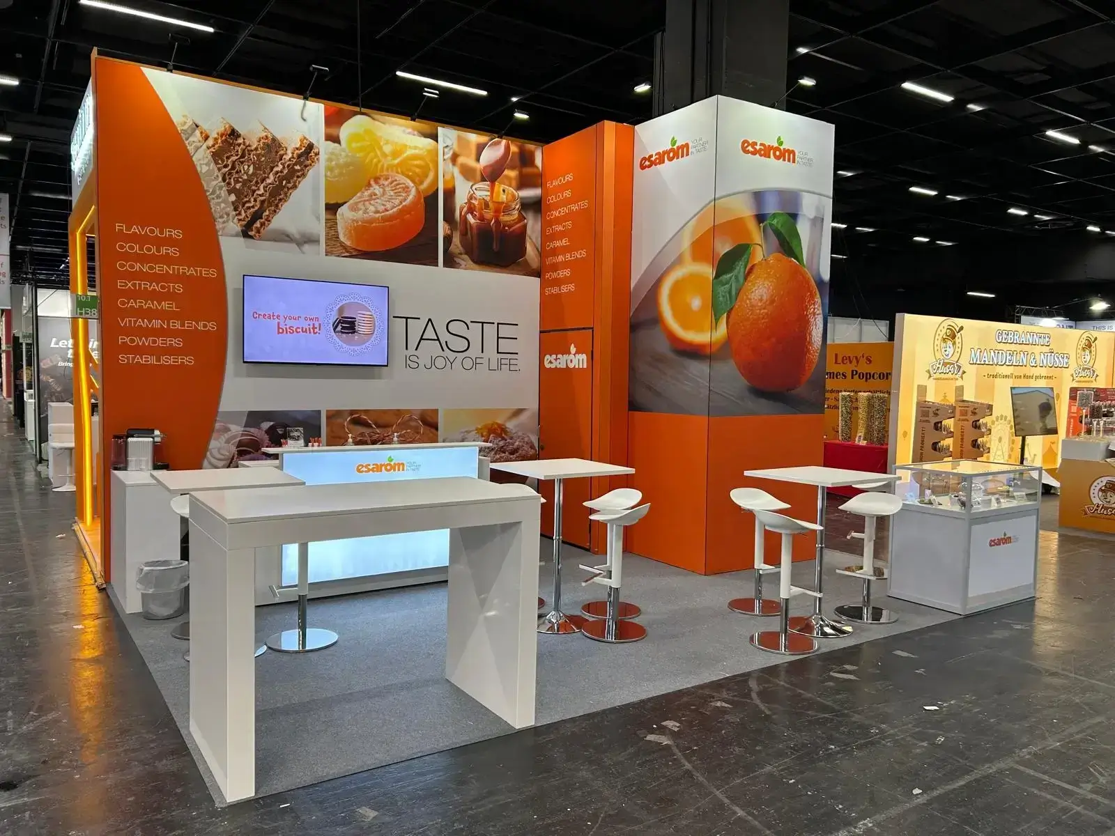 Trade Show Booth for Esarom - Austria, Prosweets 2025, Cologne
