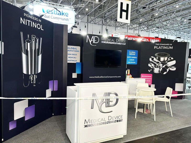 Trade Show Booth for Medical Device Components at Medica, Dusseldorf