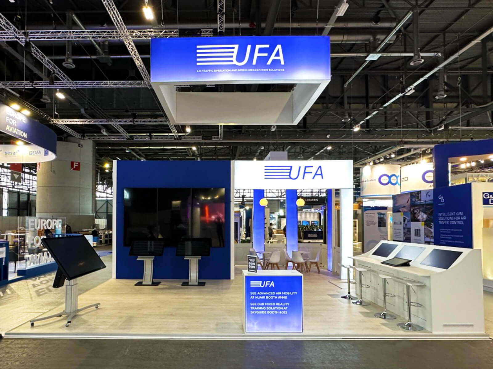 Trade Show Booth for UFA at World Aviation Festival, Amsterdam