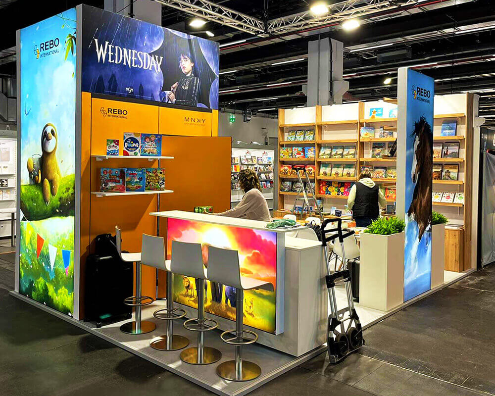 Trade Show Booth for Rebo at Buchmesse, Frankfurt